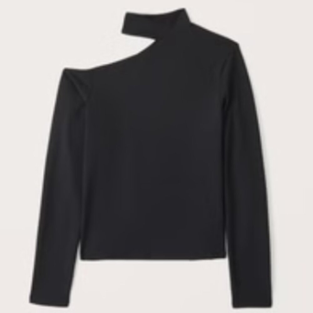 Abercrombie Black Cut Out Shirt (Only Worn Once)